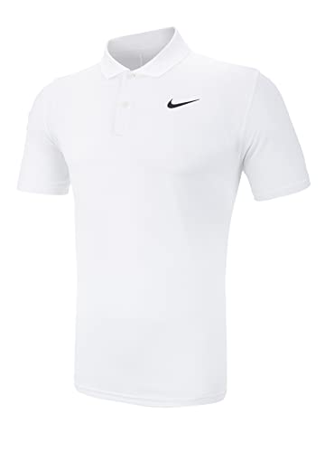 Nike Men's Nike Dri-fit Victory Polo, White/Black, Large