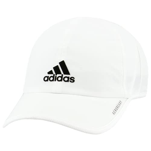 adidas Men's Superlite Relaxed Fit Performance Hat, White/Black, One Size