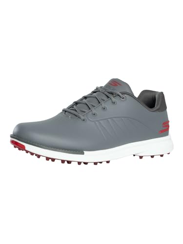 Tempo Spikeless Waterproof Lightweight Golf Shoe Gray/Red