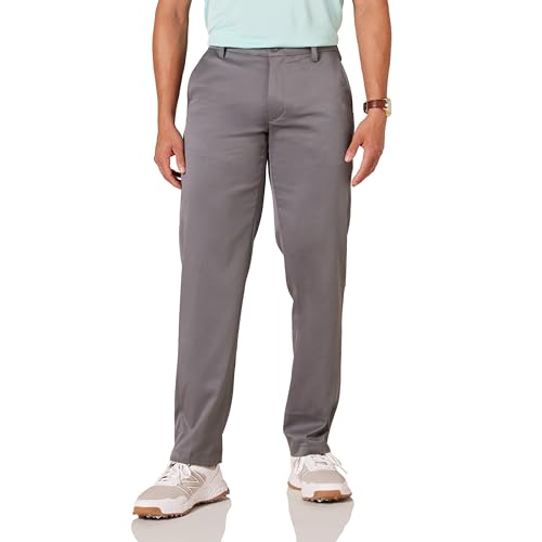 Amazon Essentials Men's Straight-Fit Stretch Golf Pant, Grey, 38W x 32L
