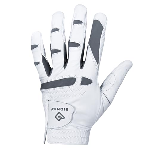 Bionic Men's Performance Grip Pro Premium Leather Golf Glove (Medium, Left)