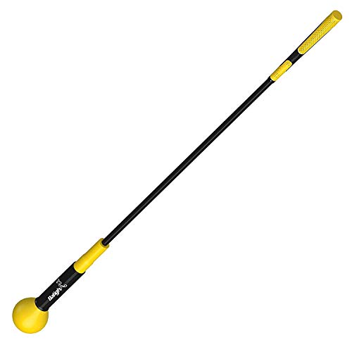 Balight Golf Swing Trainer Aid and Correction for Strength Grip Tempo & Flexibility Training Suit for Indoor Practice Chipping Hitting Golf Accessories (48 Inches, Yellow)