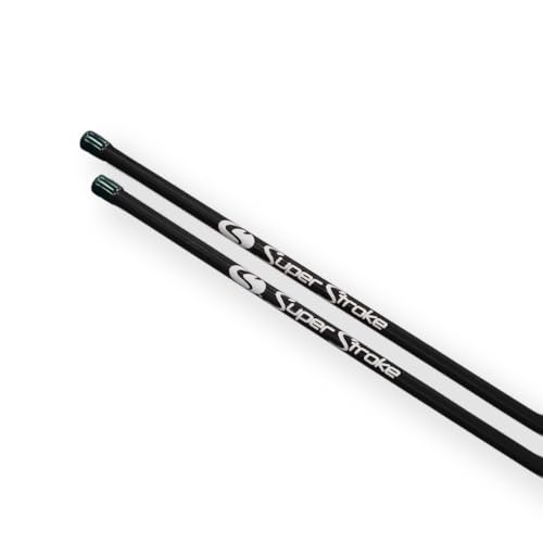 SuperStroke Golf Alignment Sticks 45' Fiberglass Rods, Full Swing Training Aid Kit, Help's with Posture Correction and Shot Accuracy, Black (Set of 2)