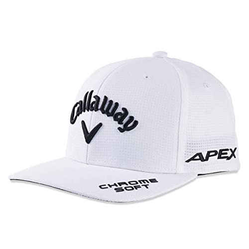 Callaway Golf 2022 Tour Authentic Performance Pro Hat, Adjustable Size, White/Black Color