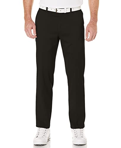 PGA Tour Men's Flat Front Active Waistband Golf Pant With A Classic Fit, Moisture-Wicking And Sun Protection (Sizes 30 - 54), Caviar, 42W x 32L