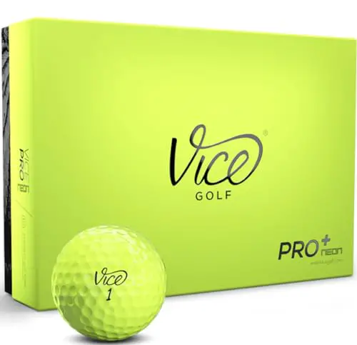Vice Golf Pro Plus Golf Balls, Lime (One Dozen) (VICEPROPLUS)