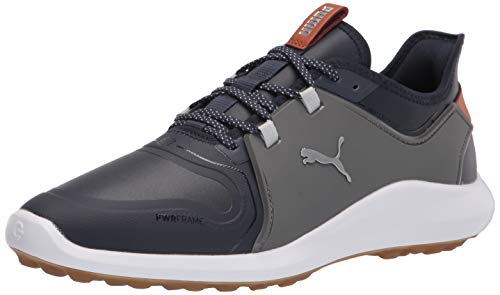 PUMA Men's Ignite Fasten8 Pro Golf Shoe, Navy Blazer Silver-Quiet Shade, 10.5