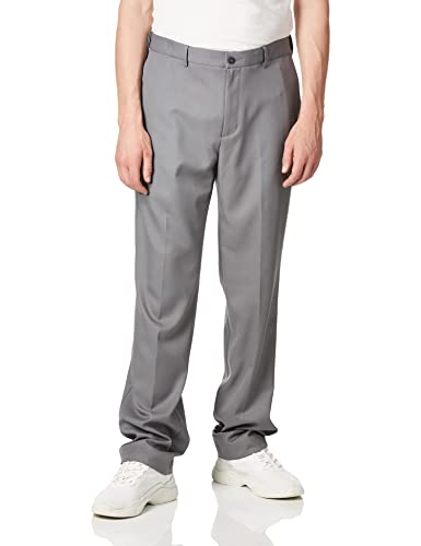 PGA TOUR Men's Flat Front Golf Pant with Expandable Waistband, Quiet Shade, 40W x 32L