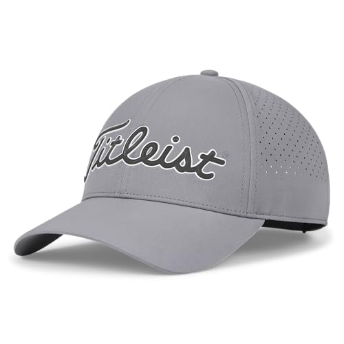 Titleist Men's Standard Players Tech Golf Hat, Gray/Charcoal/White