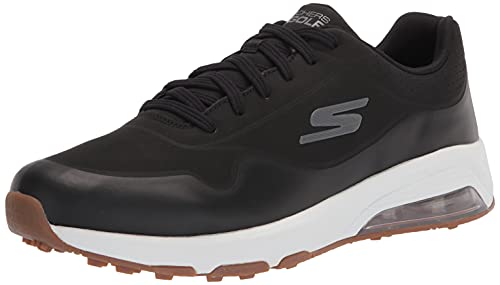 Skechers Mens Go Skech-air Dos Relaxed Fit Golf Shoe, Black/Gold, 13