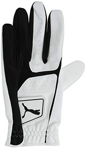 PUMA Golf Men's Flexlite Golf Glove (Bright White-Puma Black, Medium, Cadet Left Hand)