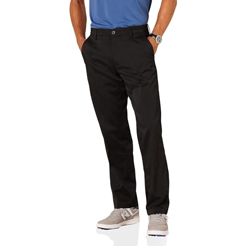 Amazon Essentials Men's Classic-Fit Stretch Golf Pant (Available in Big & Tall), Black, 42W x 32L