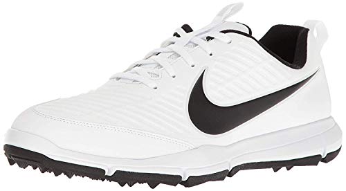 Nike Men's Explorer 2 Golf Shoe, White/Black, 11 Wide US