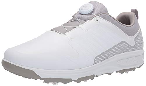 Skechers mens Torque Twist Waterproof Golf Shoe, White/Gray, 10 US