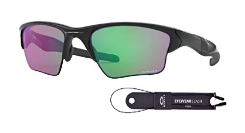 Oakley Half Jacket 2.0 XL OO9154 915449 62M Polished Black/Prizm Golf Sunglasses For Men+BUNDLE Accessory Leash Kit + BUNDLE with Designer iWear Eyewear Kit