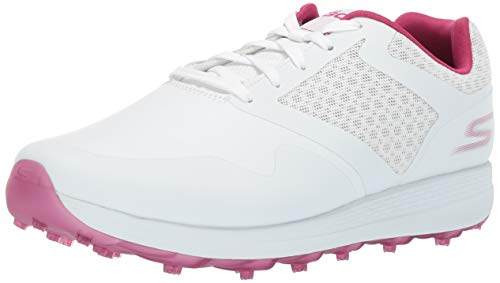 Skechers Women's Max Golf Shoe, White/Purple, 5.5 M US