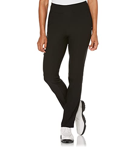 PGA TOUR womens Pull-on With Tummy Control Golf Pants, Caviar, X-Large US