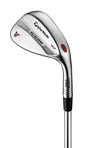 TaylorMade Golf Milled Grind Satin Nickel Chrome Finish Wedge Standard Bounce 52.09 Right Hand Stiff, AW