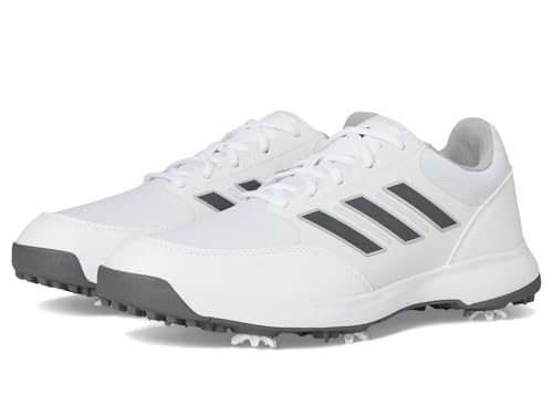 adidas Men's Tech Response 3.0 Golf Shoes, Footwear White/Dark Silver Metallic/Silver Metallic, 10.5