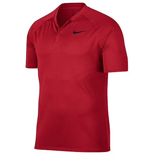 Nike Men's Dry Momentum Team Polo Golf Shirt, University Red/Black, Custom Size