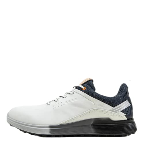 ECCO Men's S-Three Gore-TEX Golf Shoe, White, 8-8.5