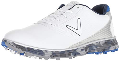 Callaway Men's Balboa TRX Golf Shoe, White/Blue, 10.5 M US