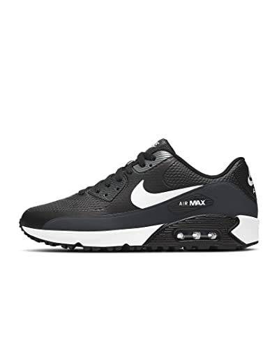 Nike Men's Air Max 90 G Spikeless Golf Shoes, Black/White/Anthracite/Cool/Gray, 12