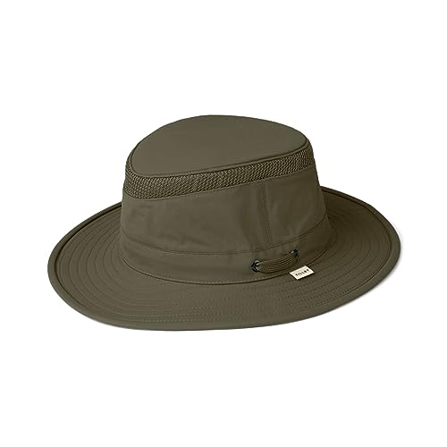 Tilley womens Ltm5 Airflo Medium Brim Recycled Sun Hat, Olive, 6.875 US