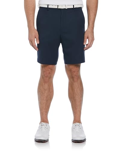 PGA TOUR Men's Expandable Flat Front Golf Short, Black Iris, 38