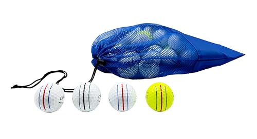 50 Triple Track ERC/Chromesoft Recycled Used Golf Balls Mix for Callaway Golf Balls - Premium Used & Recycled Golf Balls - Good Condition - Includes Reusable Mesh Carrying Bag