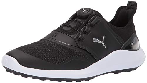 Puma Golf Men's Ignite Nxt Disc Golf Shoe, Puma Black-Puma Silver-Puma White, 10 M US