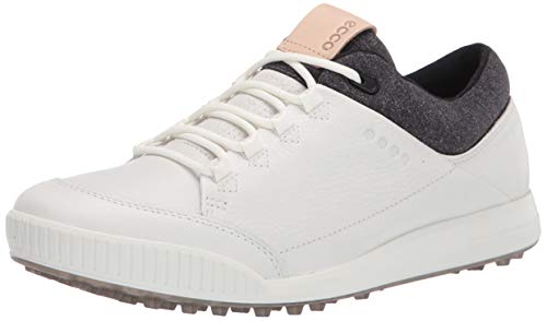 Ecco Men's Street Retro Hydromax Golf Shoe, Bright White, 10-10.5