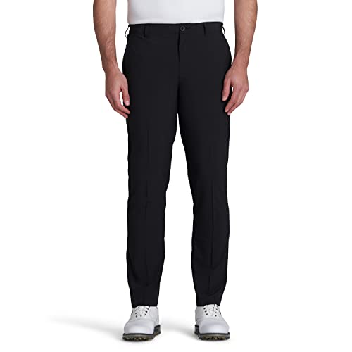 IZOD Men's Golf Swingflex Straight-Fit Flat-Front Pants, black, 34W X 32L