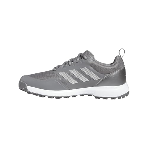 adidas Men's Tech Response Spikeless 3.0 Golf Shoes, Grey Four/Silver Metallic/Solar Gold, 9.5 Wide