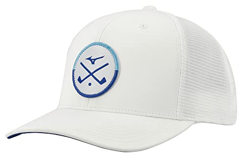 Mizuno Standard Crossed Clubs Meshback Hat, White, OSFA