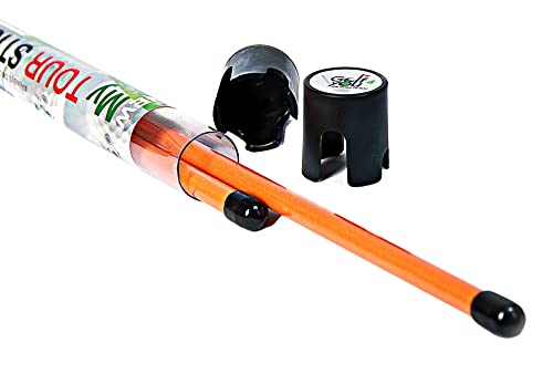 Golf Sticks Alignment Golf Training Aid - Set of 2 Orange Golf Alignment Rods + includes 2 Sticks Connectors | Unique Size 38' | an Essential Multifunctional Golf Accessories - Best Value for Money