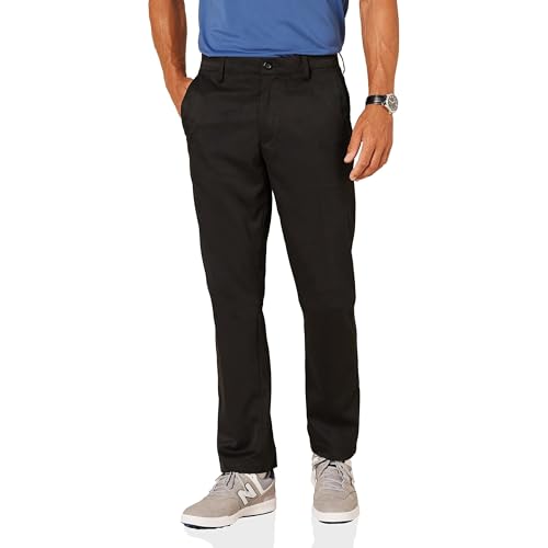 Amazon Essentials Men's Straight-Fit Stretch Golf Pant, Black, 28W x 28L