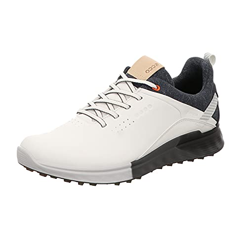 ECCO Men's S-Three Gore-TEX Golf Shoe, White, 8-8.5