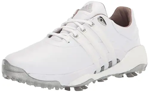 adidas Men's Tour360 22 Golf Shoes, Footwear White/Footwear White/Silver Metallic, 11