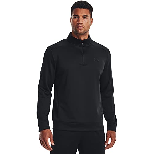 Under Armour Men's ArmourFleece 1/4 Zip, (001) Black / / Black, Large