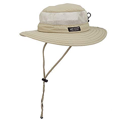 Dorfman Pacific Men's Boonie Mesh Sides Hat (Large, Khaki)