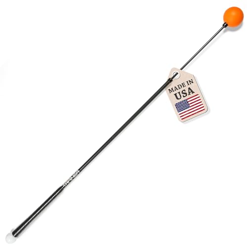 Orange Whip Golf Swing Trainer Aid, Patented Counterbalanced Golf Swing Aid, Made in The USA, 47'