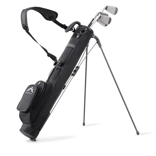 UNIHIMAL Golf Lightweight Stand Carry Bag– Easy to Carry and Durable Pitch n Putt Golf Bag for The Driving Range, Par 3 and Executive Courses–31.5 inches Tall, Black
