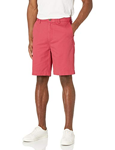 Amazon Essentials Men's Classic-Fit 9' Chino Short, Washed Red, 32