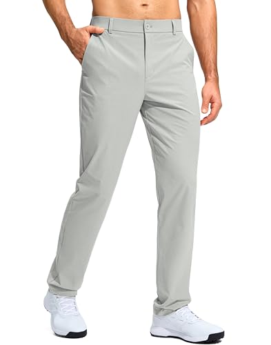 G Gradual Mens Golf Pants Stretch Dress Casual Pants 30'/32'/34' Lightweight Work Travel Slacks for Men with 4 Pockets(Silver Drop,L34.W36)