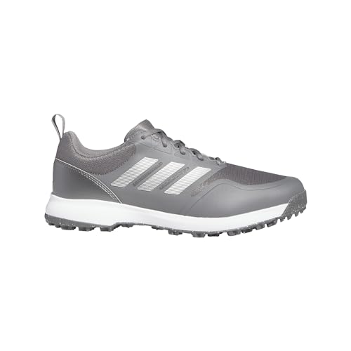 adidas Men's Tech Response Spikeless 3.0 Golf Shoes, Grey Four/Silver Metallic/Solar Gold, 9.5