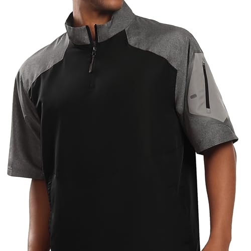 Holloway Men's Standard Raider Short Sleeve Pullover, Black, 3X-Large