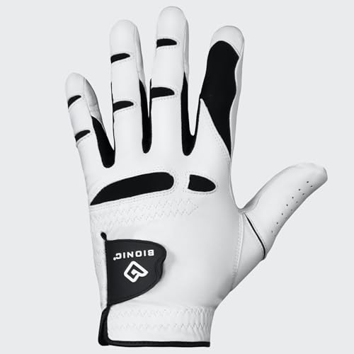 Bionic Men's StableGrip 2.0 Golf Glove, White, Left Hand, Large