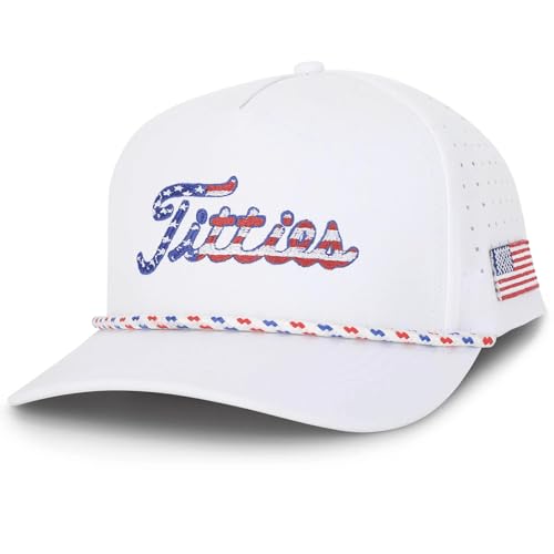 Titties Golf Hat - Funny Golf Hat - Titties Hat - Funny American Hat - One-Size-Fits-All Hat - Funny Men's Gifts, Titties Hat White
