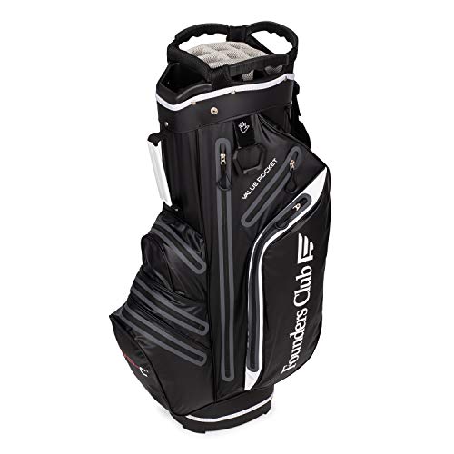 Founders Club Waterproof Golf Cart Bag Ultra Dry for Rainy Days on The Golf Course Light Weight 14 Way Full Length Divider Plus External Putter Tube (Black)